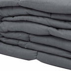 48" X 72" Light Gray Cotton Quilted Plush 15 Pound Weighted Blanket-2