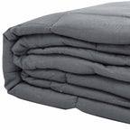 48" X 72" Light Gray Cotton Quilted Plush 15 Pound Weighted Blanket-3