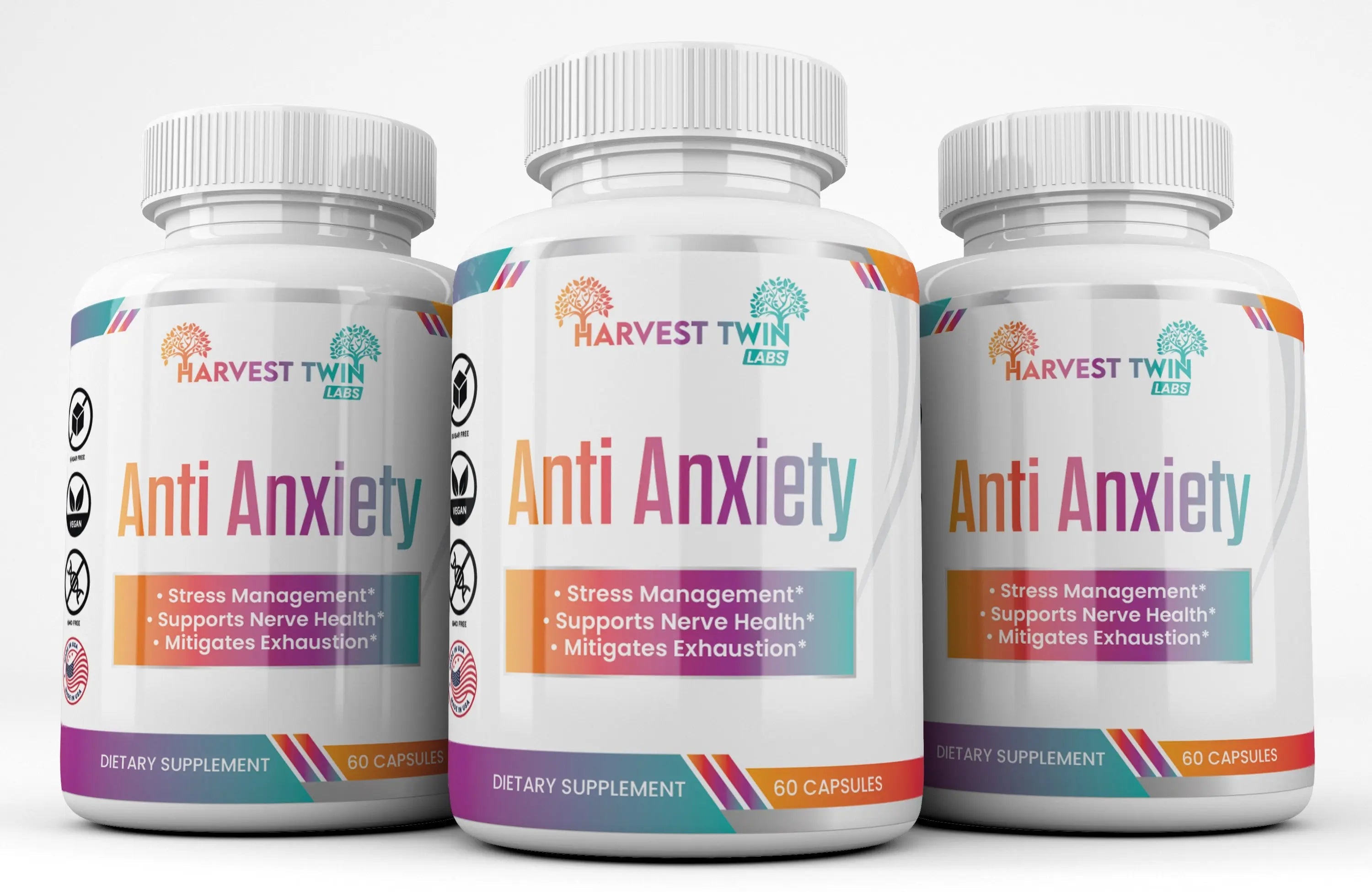 Anti-Anxiety Supplement for Stress Reduction, Cortisol Levels, Relaxation, and Mood Balance-5