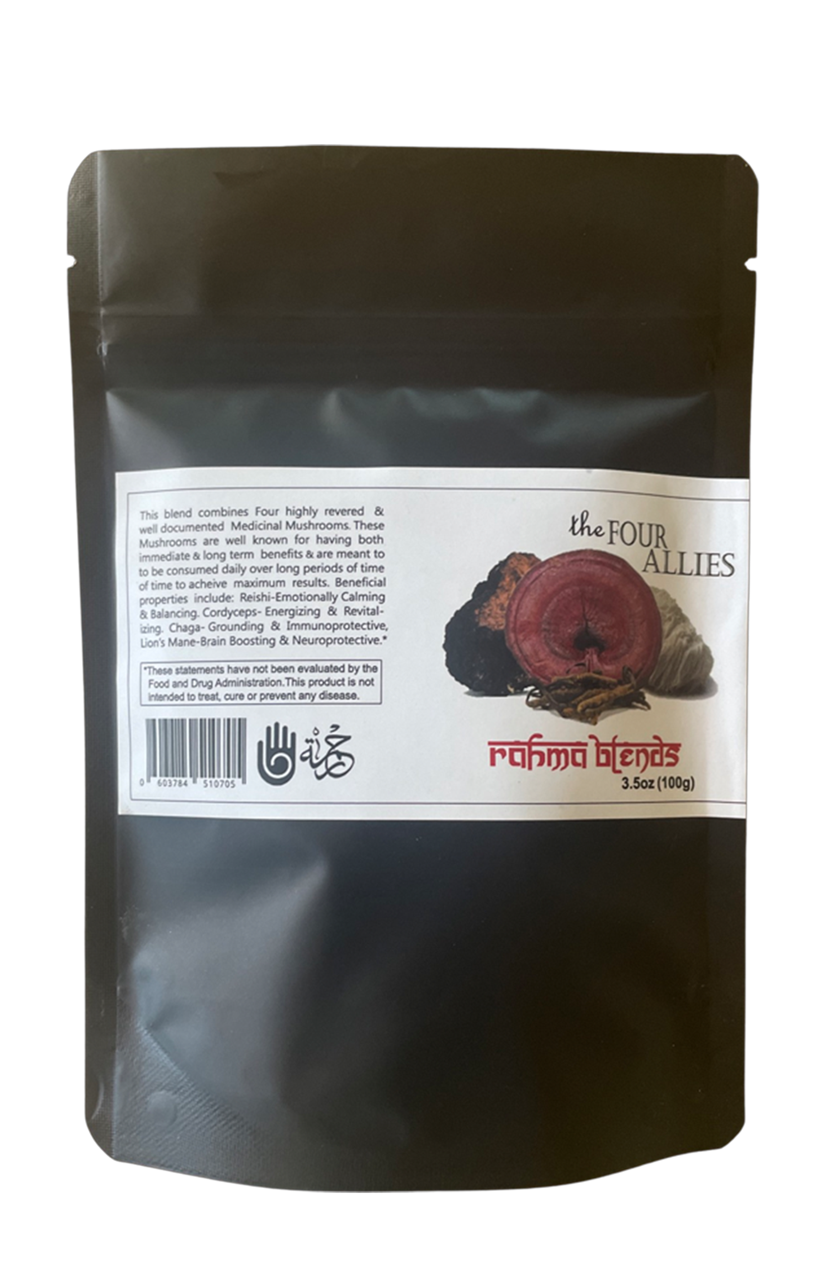 The Four Allies: Reishi, Chaga, Lion's Mane & Cordyceps